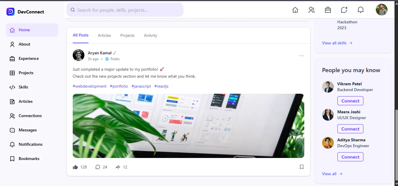 DevConnect developer community interface